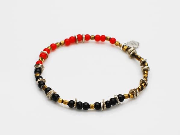Triple Part Beads-Red-
