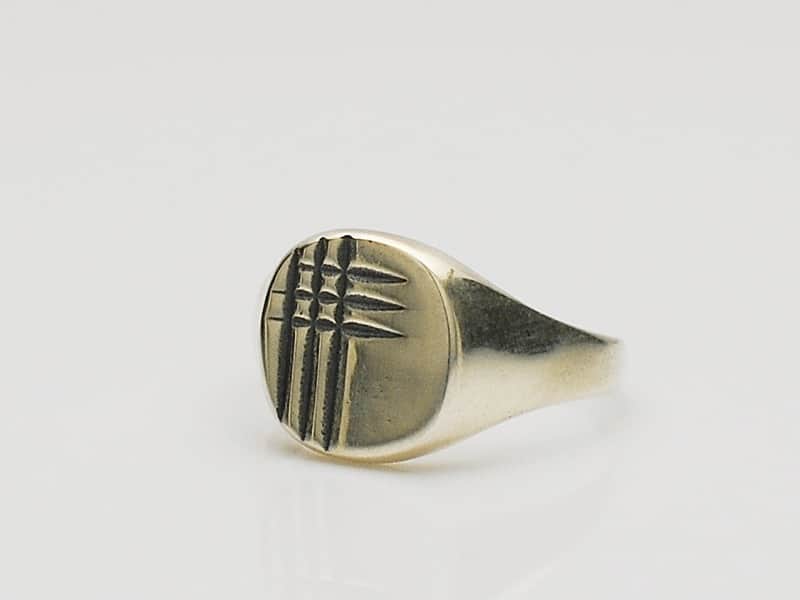 12mm Silver Carving Signet Ring