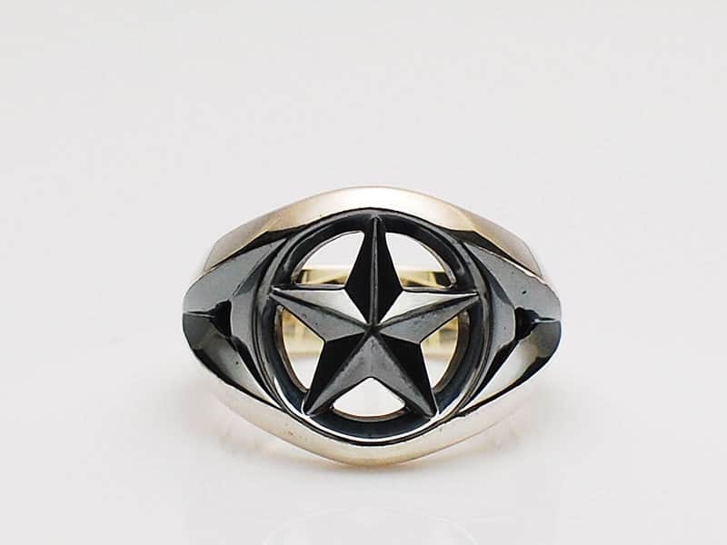 Triangle Wire Star Ring-Wide-