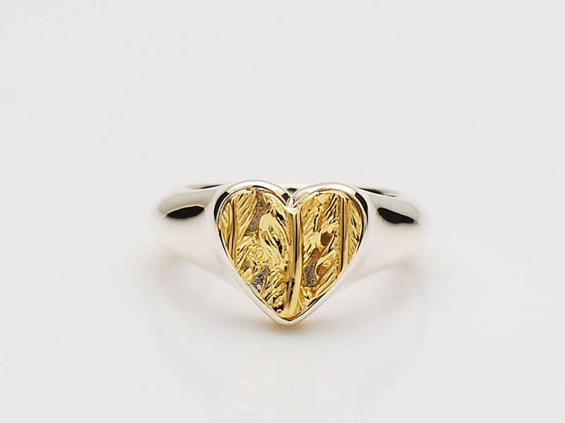 CUORE RING/THREE FEATHER/K18YG