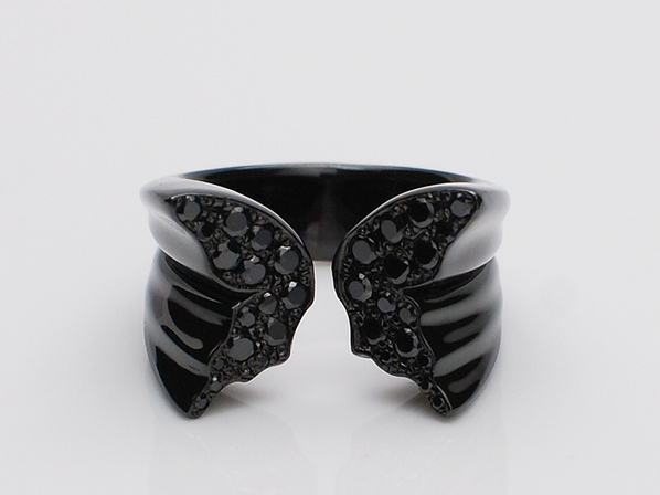 BUTTERFLY RING/BK
