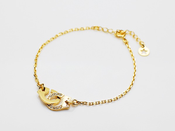MIDNIGHT CUFF CHAIN BRACELET/GP