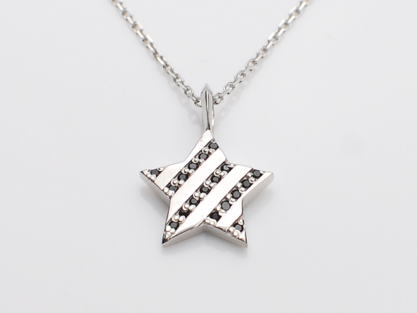 PARALLEL STAR NECKLACE/BK
