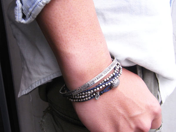 Stitched seed beads bracelet-long-/AMP JAPAN（アンプ ジャパン 