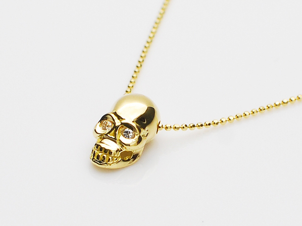 K18Yellow G Skull Necklace(Diamond)/coqu（コク） - DEFI - 福岡の 