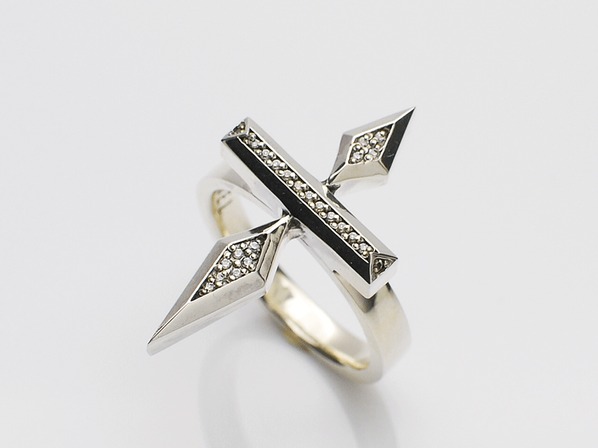 DOUBLE STUDS RING