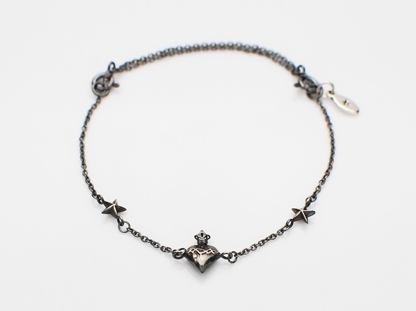 Petite Coeur Sacre Narrow Black Chain Bracelet