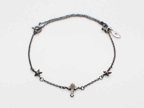 Petite Croix Narrow Black Chain Bracelet