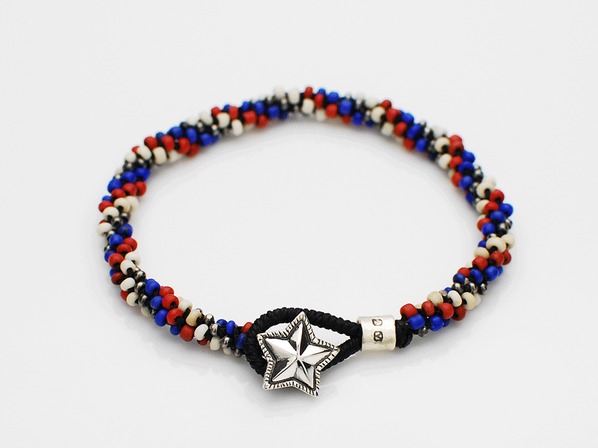 Hybrid Star Concho Crochet Bracelet-Tricolore-