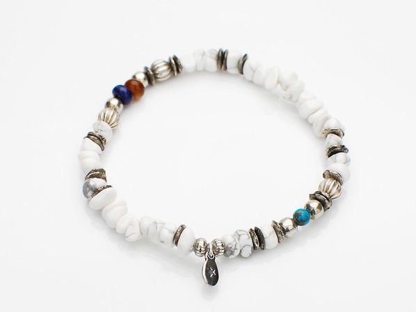 Tumble Stone Short Bracelet-Howlite-