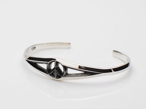 Triangle Wire Peace Bangle-Narrow-