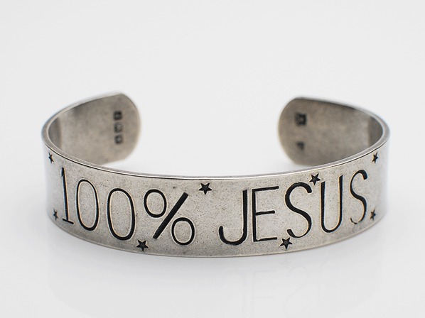 100% JESUS Flat Bangle